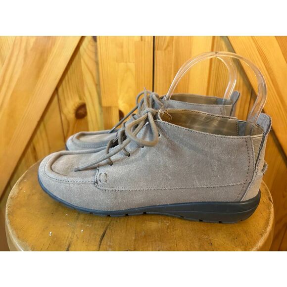 Easy Spirit Womens Taupe Suede Leather Lace Up Chukka Boot Size 5.5 - Picture 3 of 8